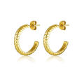 Fashion Big Circle Round S acero inoxidable Joyas de joyas de oro Pendientes